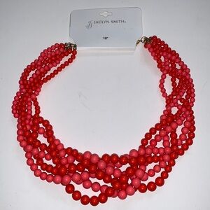 Jaclyn Smith Beaded Coral Pink 18” Necklace